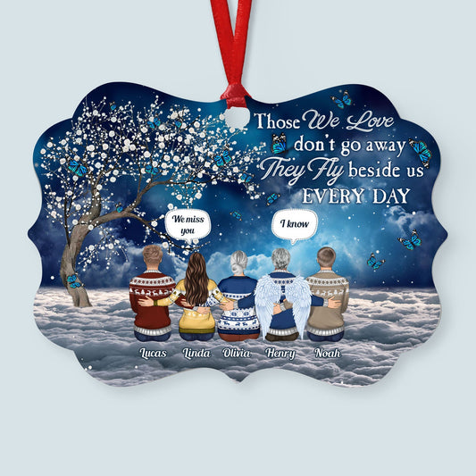 Personalized Memorial For Loved One Ornament: 'They Fly Beside Us' - Custom Family Keepsake