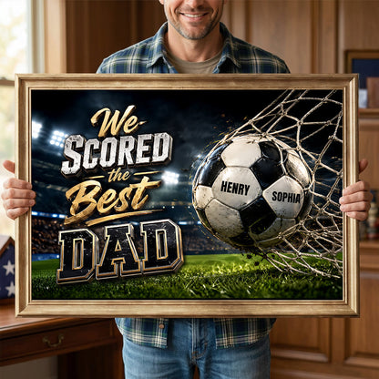Custom Soccer Dad Canvas for Dad with personalized design details for meaningful gifting