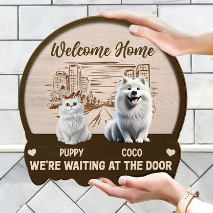 Wood Sign material and size view - Custom Wood Welcome Sign