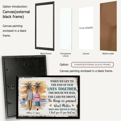 Personalized Couple's Canvas: 'When We Get To The End Of Our Lives Together'