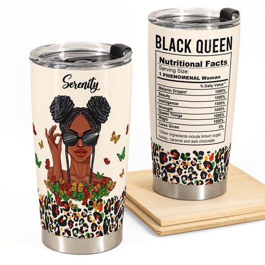 Black Queen Nutrition Facts - Personalized Custom Tumbler Cup
