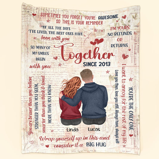 Personalized Love You Then Love You Still Blanket - Custom Gift for Wife