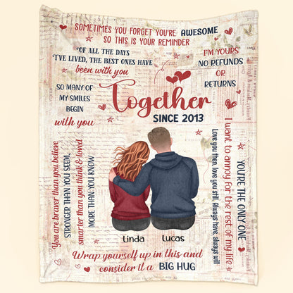 Personalized Love You Then Love You Still Blanket - Custom Gift for Wife