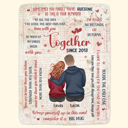 Personalized Love You Then Love You Still Blanket - Custom Gift for Wife