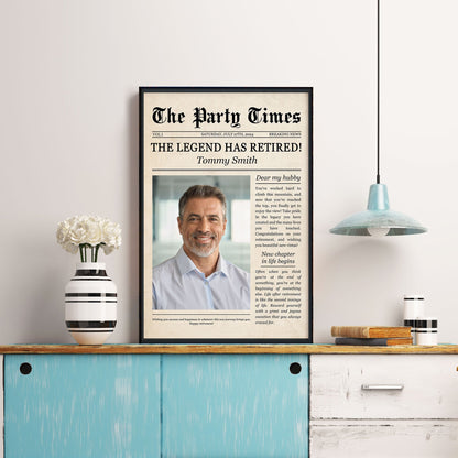 Wishing You Success And Happiness Happy Retirement - Personalized Custom Photo Poster / Canvas