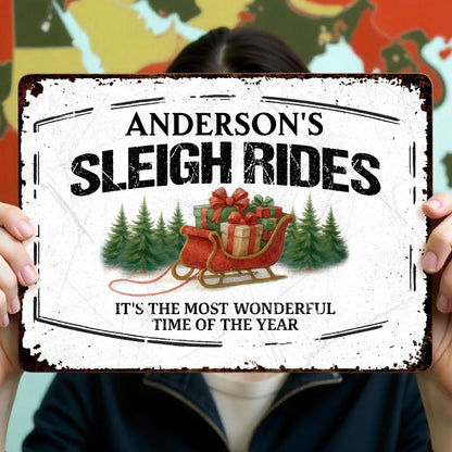 It's The Most Wonderful Time Of The Year Sleigh and Christmas Trees