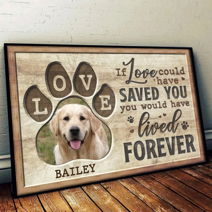 Forever In Our Hearts - Personalized Pet Memorial Poster / Canvas