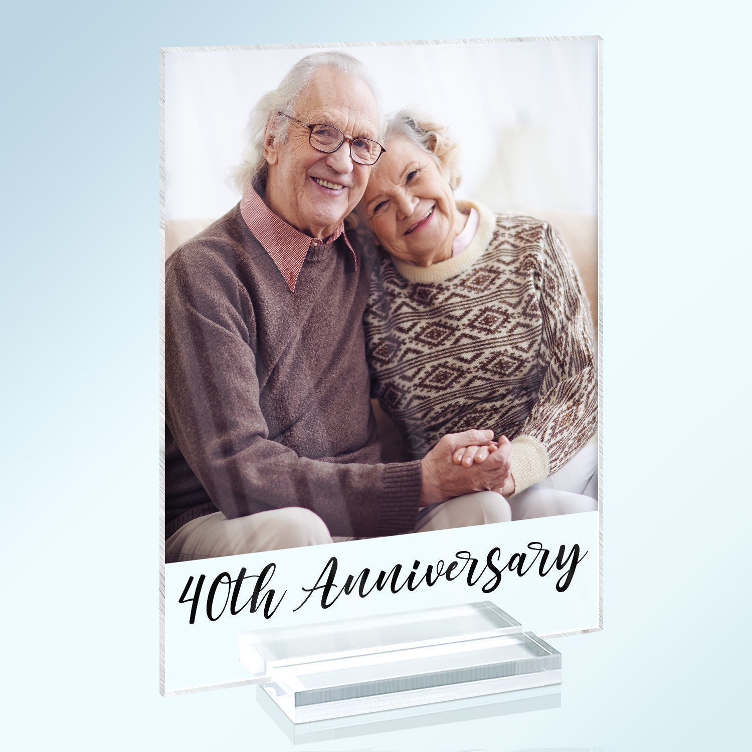 Custom Photo Acrylic Plaque personalization view for Family