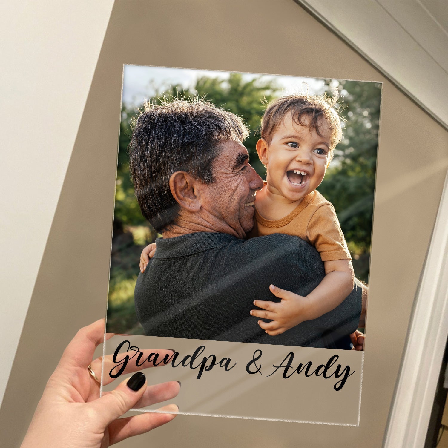 Plaque material and size view - Custom Photo Acrylic Plaque