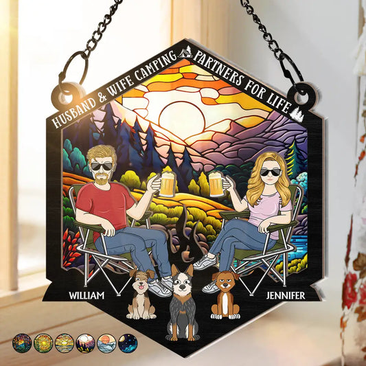 Making Memories One Campsite At A Time - Personalized Window Hanging Suncatcher Ornament