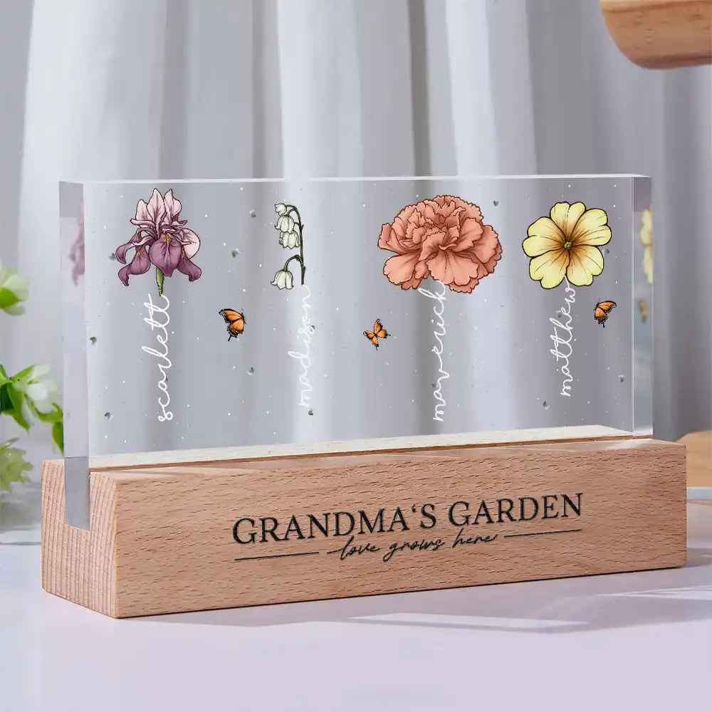 Grandma’s Garden - Personalized Flower LED Light