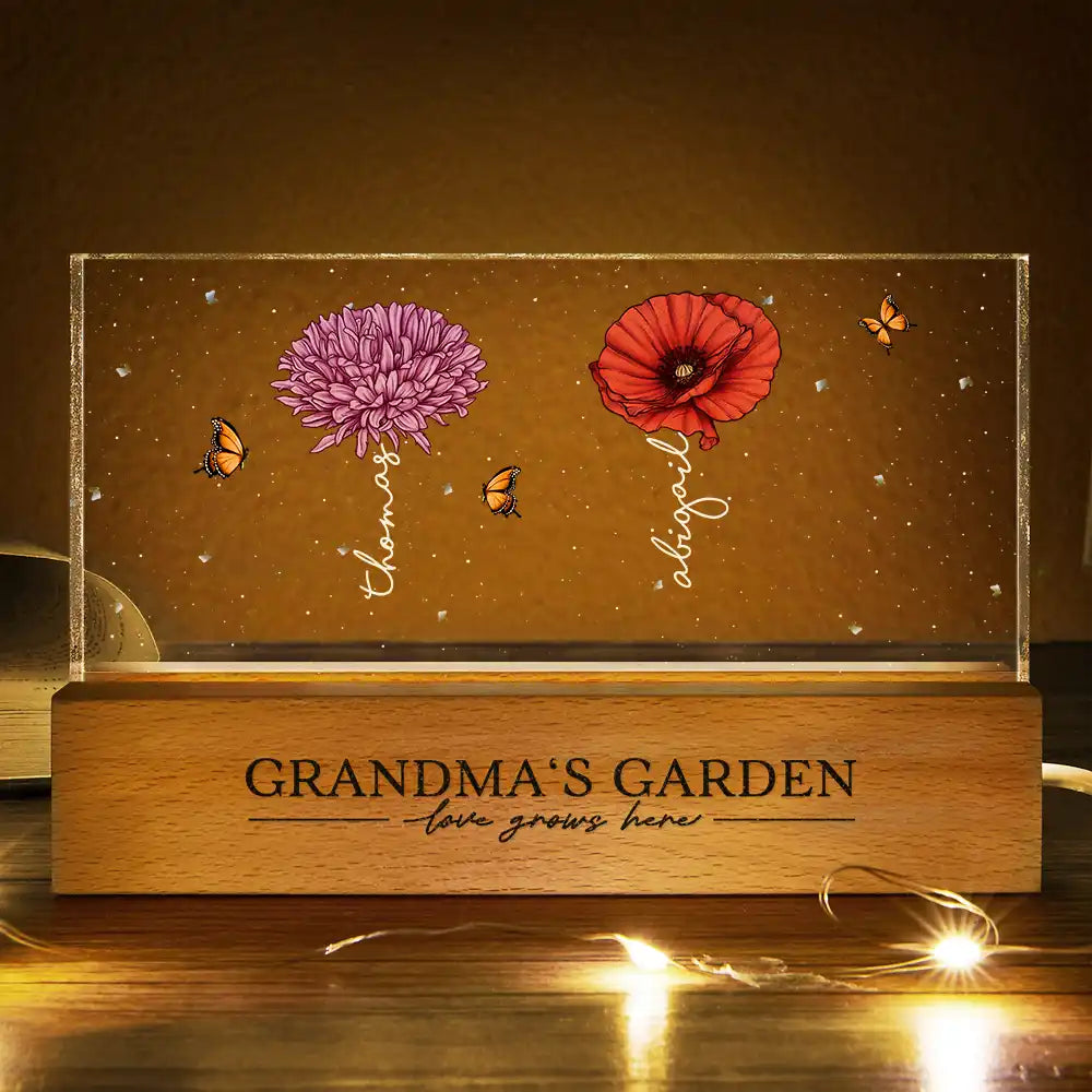 Grandma’s Garden - Personalized Flower LED Light