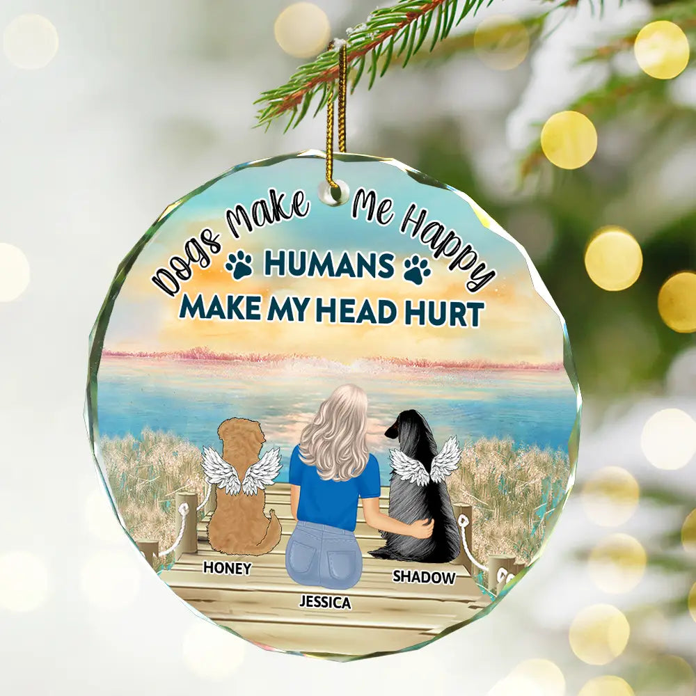 A Bond That Can't Be Broken Dog Christmas - Personalized Circle Glass Ornament