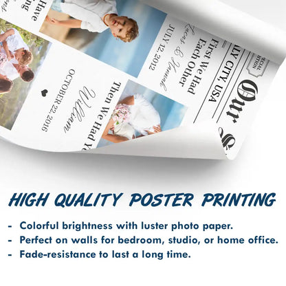 Gift For Couples,Old Couples,Parents,Gift For Grandparents - Custom Photo Our Story Family Now We Have Everything - Personalized Poster

