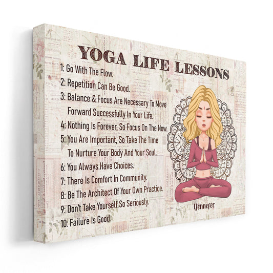 Personalized Yoga Life Lessons Poster / Canvas - Gift For Yoga Lover