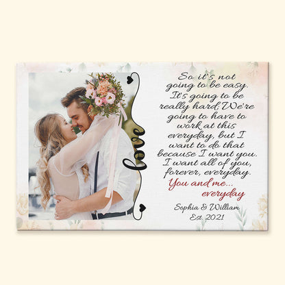 You And Me... Everyday - Personalized Poster/Canvas - Anniversary, Valentine's Day Gift For Spouse, Husband, Wife, Lovers, Girlfriend, Boyfriend