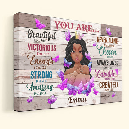 Personalized You Are Beautiful Always Loved Poster / Canvas - Custom Gift