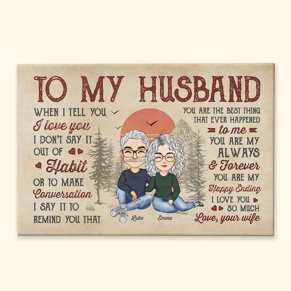 Personalized 'Always & Forever' Canvas for Husband - Sentimental Gift