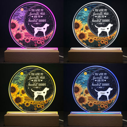 You Were My Favorite Hello & Hardest Goodbye - Personalized LED Light