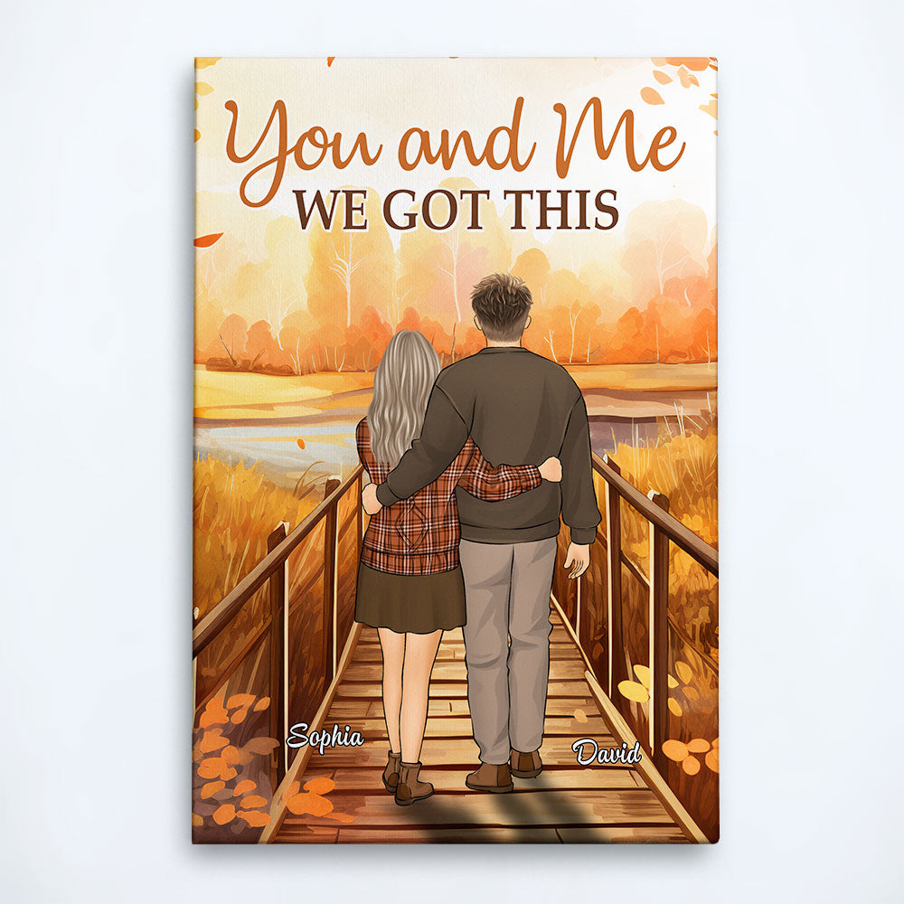 You & Me - Personalized Wrapped Canvas Framed Canvas Wall Art