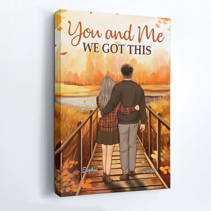 You & Me - Personalized Wrapped Canvas Framed Canvas Wall Art