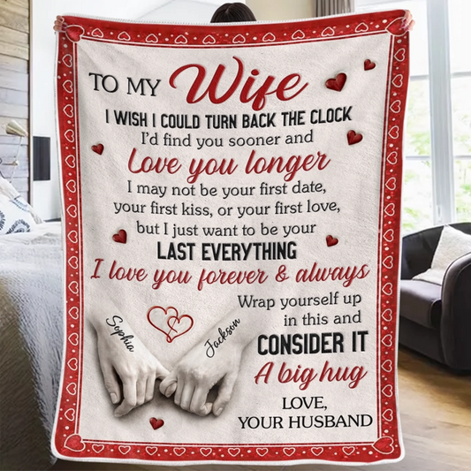 You And Me Feels Right - Personalized Custom Couple Blanket