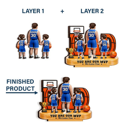 Personalized Basketball Dad Plaque for Dad with personalized design details for meaningful gifting image 6