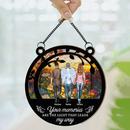 Your Memories Are The Light Memorial - Personalized Window Hanging Suncatcher Ornament