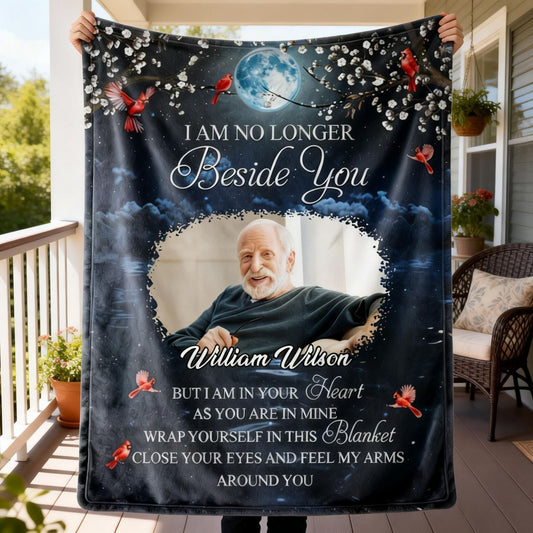 A Hug From Heaven When You Really Miss Me Memorial - Personalized Custom Photo Blanket