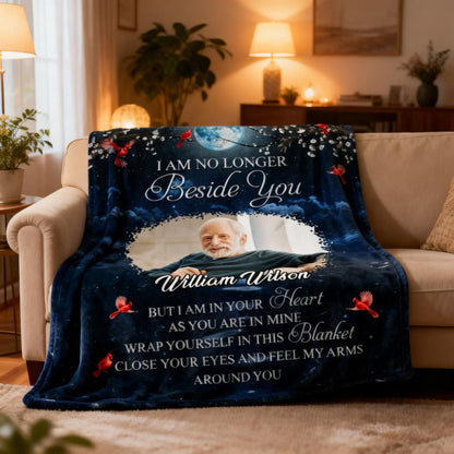 A Hug From Heaven When You Really Miss Me Memorial - Personalized Custom Photo Blanket