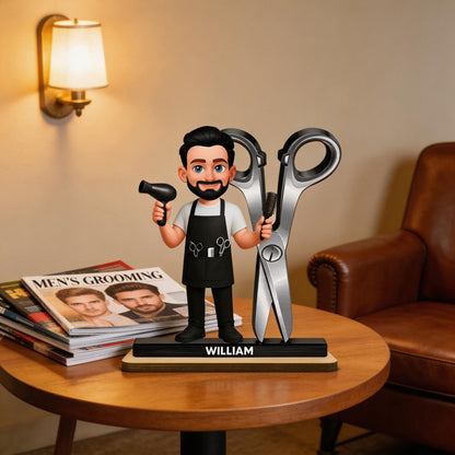 Personalized Hairdresser Gift for Colleagues with personalized design details for meaningful gifting image 6