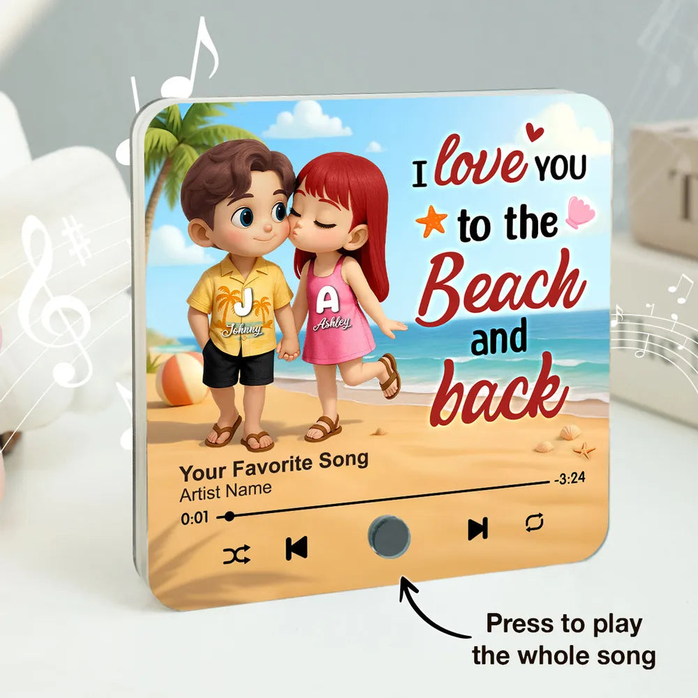 My Favorite Place In All the World Is Next To You - Personalized Music Fridge Magnet