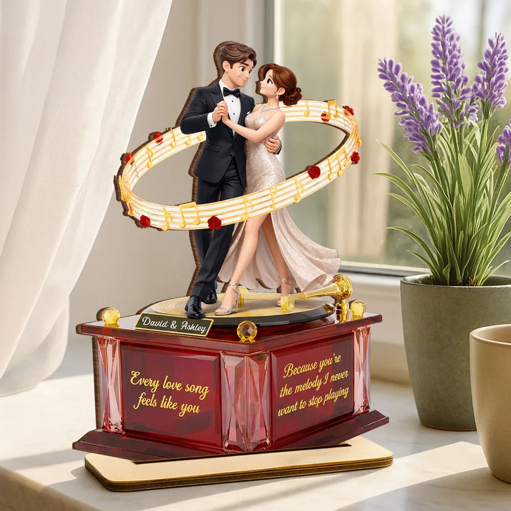 You're The Melody I Never Want To Stop Playing - Personalized Custom Couple Wooden Plaque