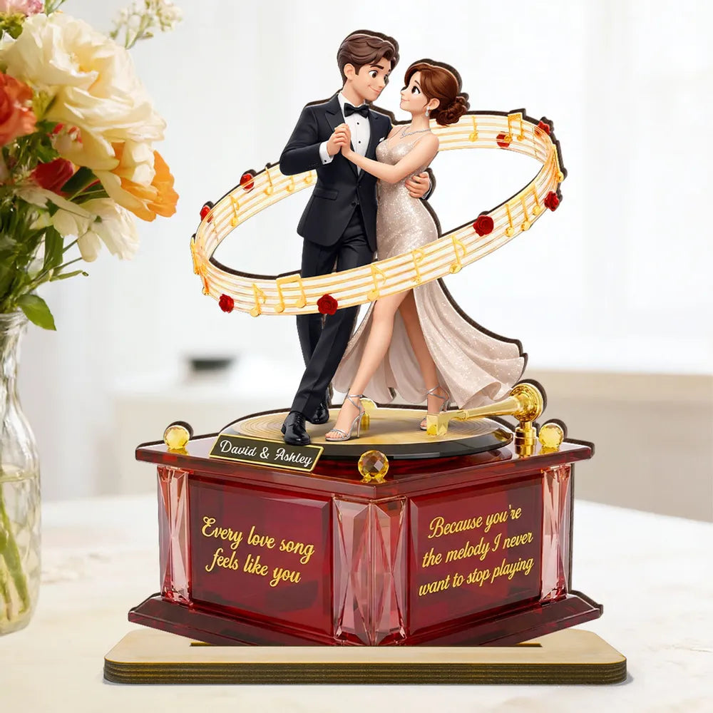 You're The Melody I Never Want To Stop Playing - Personalized Custom Couple Wooden Plaque