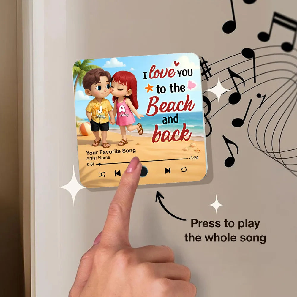 My Favorite Place In All the World Is Next To You - Personalized Music Fridge Magnet