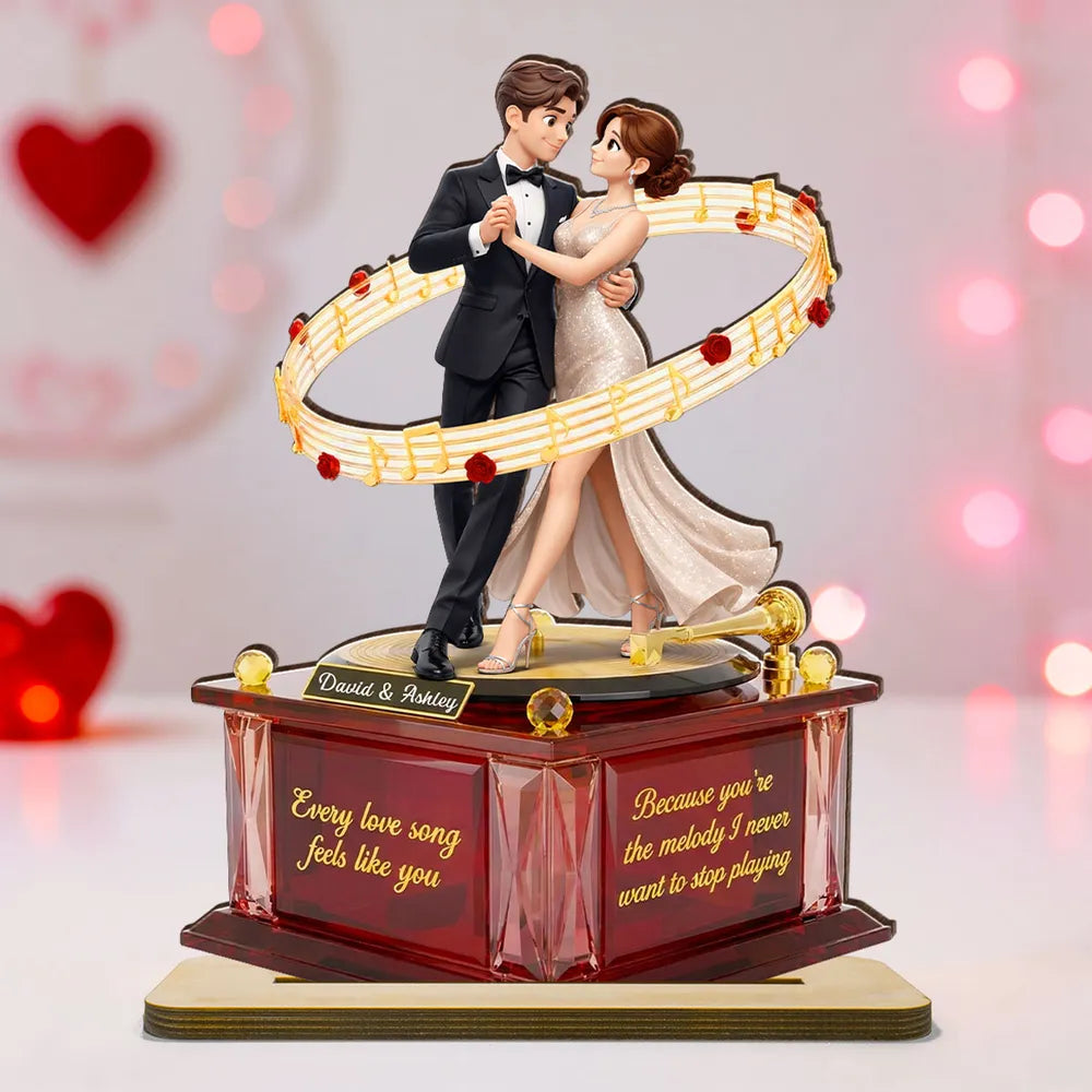 You're The Melody I Never Want To Stop Playing - Personalized Custom Couple Wooden Plaque