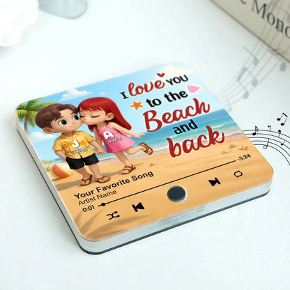 My Favorite Place In All the World Is Next To You - Personalized Music Fridge Magnet
