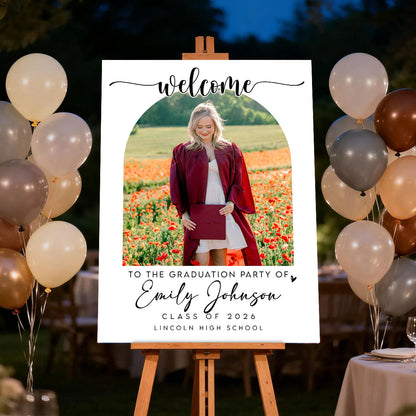 Custom Photo Graduation Welcome Sign personalization view for Daughter/Granddaughter