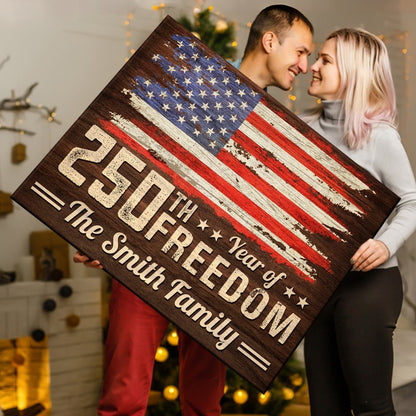 Independence Day Gift - Personalized 250 Anniversary USA Canvas / Poster