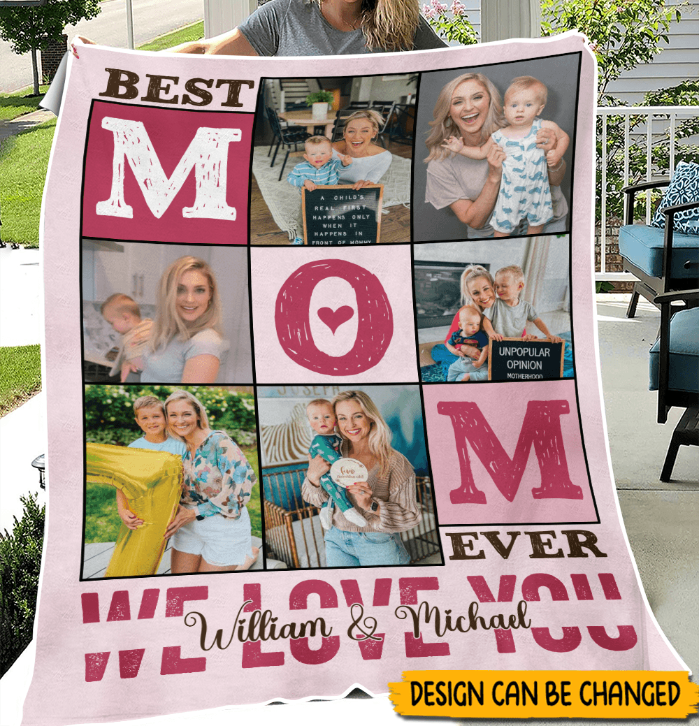 Best Mom Ever - Personalized Blanket - Best Gift For Mother - PRINTS10
