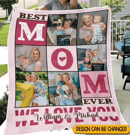 Best Mom Ever - Personalized Blanket - Best Gift For Mother - PRINTS10