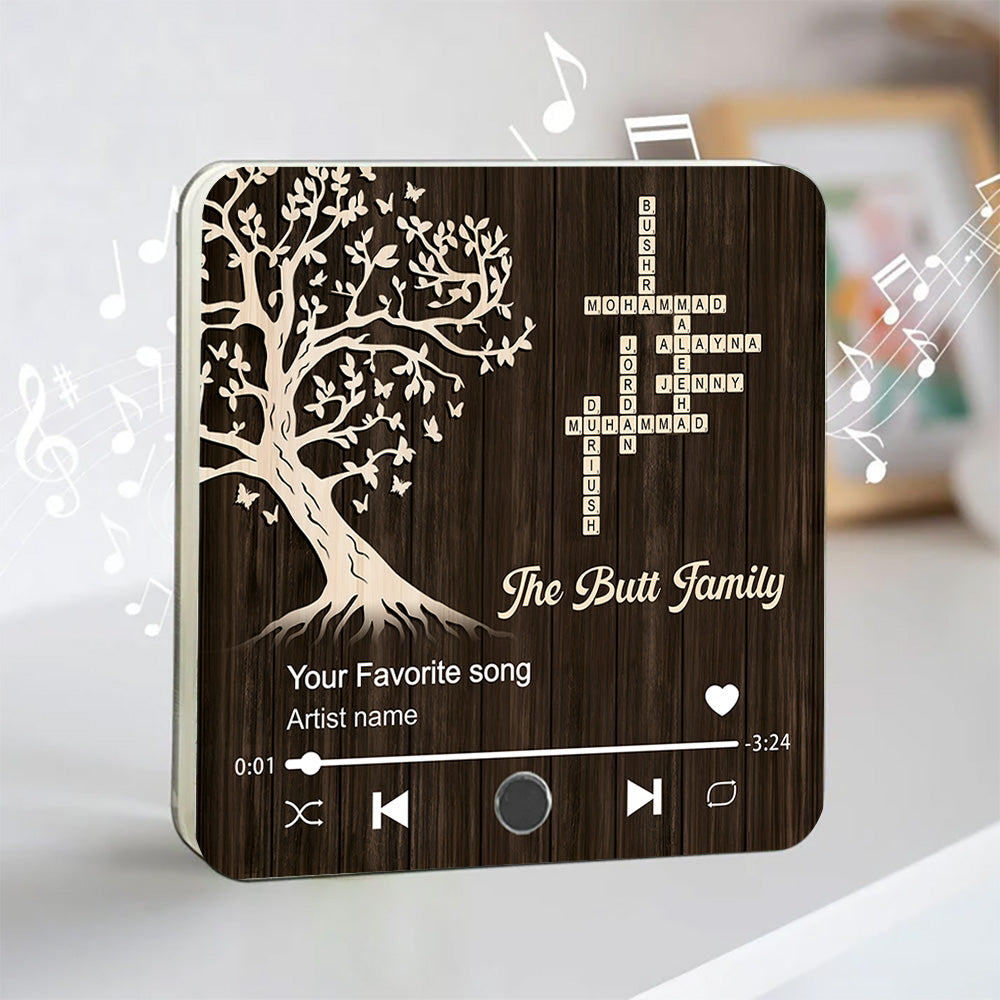 Family Tree - Personalized Acrylic Music Magnet