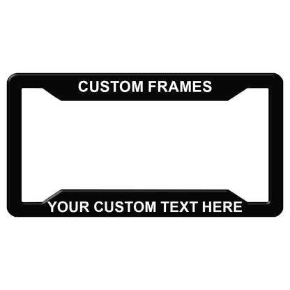 Laser Engraved No Decals Here - Personalized Custom Four-hole Aluminum License Plate Frame