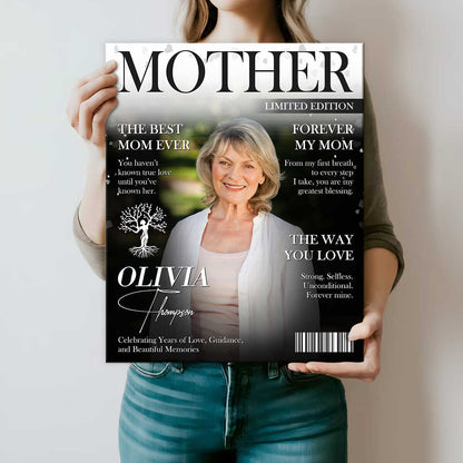 “Best Mom Ever” Personalized Magazine Canvas / Poster - Custom Photo Gift for Mother’s Day