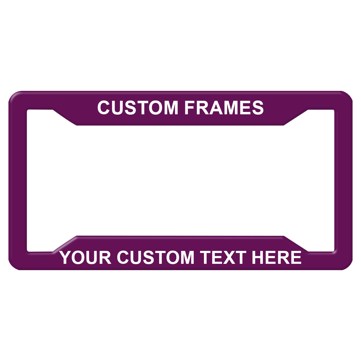 Laser Engraved No Decals Here - Personalized Custom Four-hole Aluminum License Plate Frame