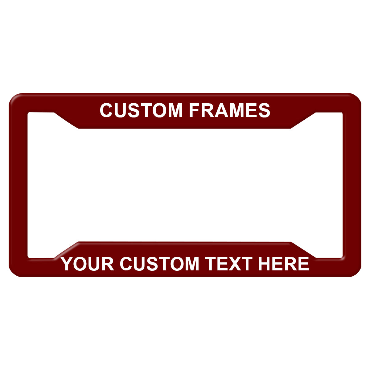 Laser Engraved No Decals Here - Personalized Custom Four-hole Aluminum License Plate Frame