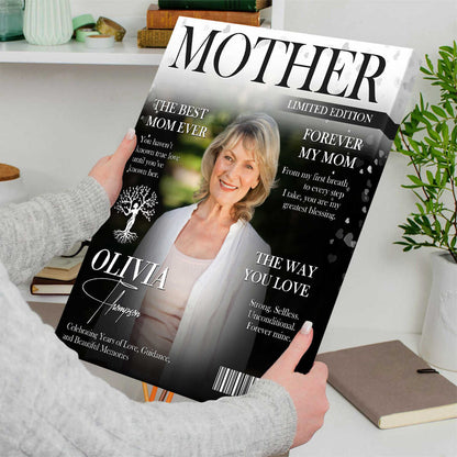 “Best Mom Ever” Personalized Magazine Canvas / Poster - Custom Photo Gift for Mother’s Day