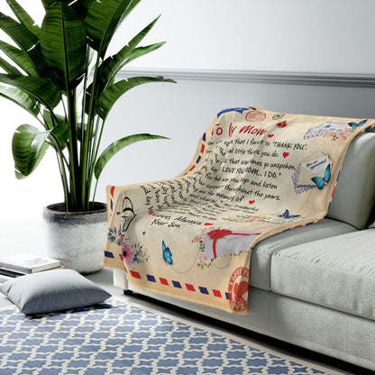 Personalized 'To My Mom' Blanket | Heartfelt Custom Gift for Mom