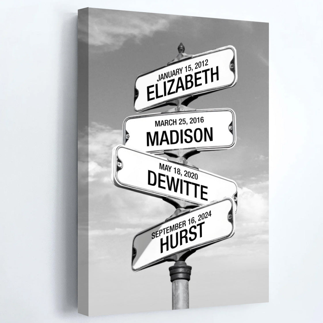 Personalized Canvas Wall Art"Date of birth of children" - Canvas / Poster for Families