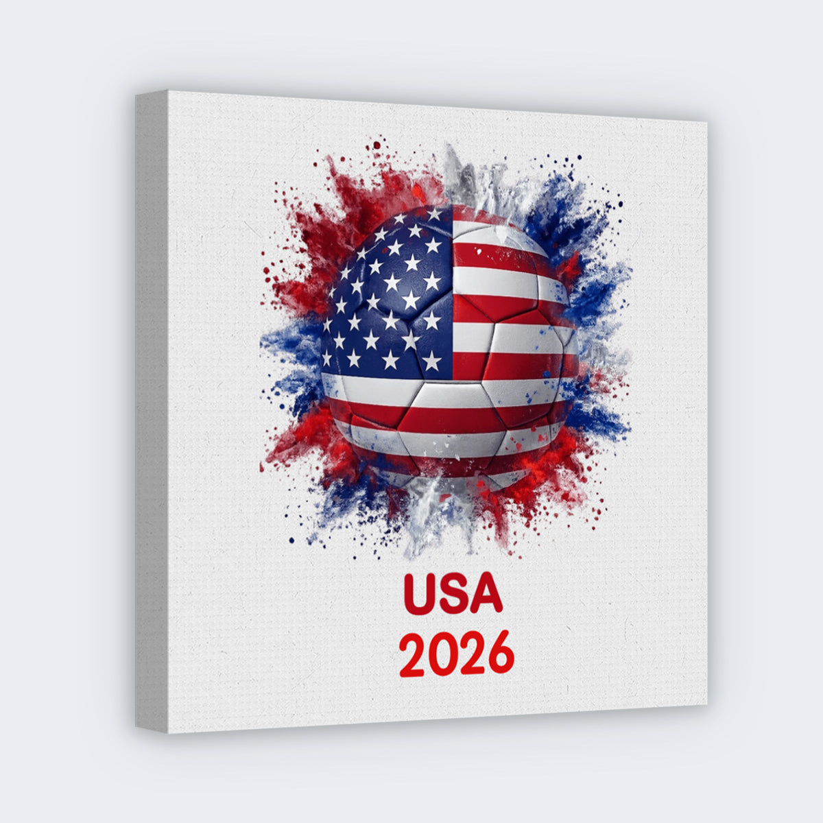 Custom Soccer Ball Country Flag Square Canvas - Personalized Soccer Square Canvas